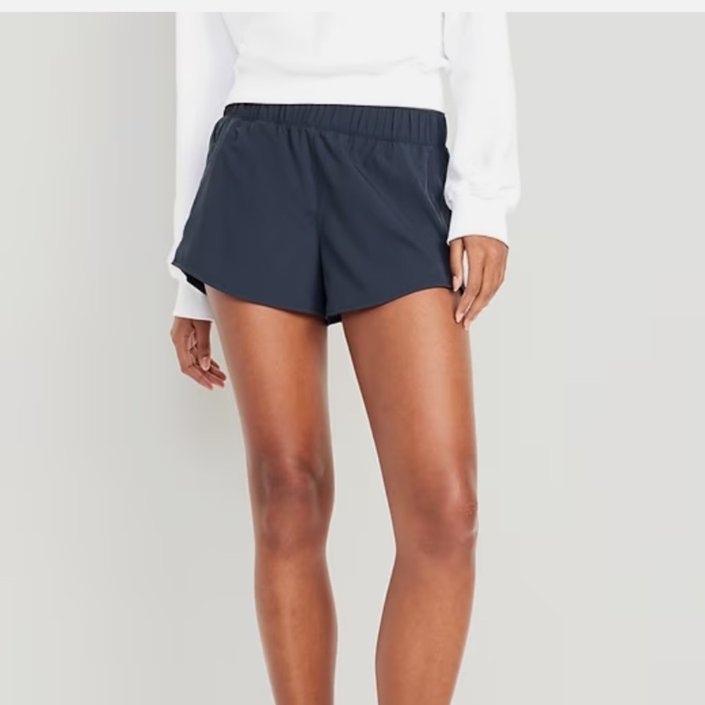 Old Navy Mid Rise Stretch Tech Run Shorts.